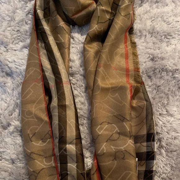 Burberry monogram check scarf